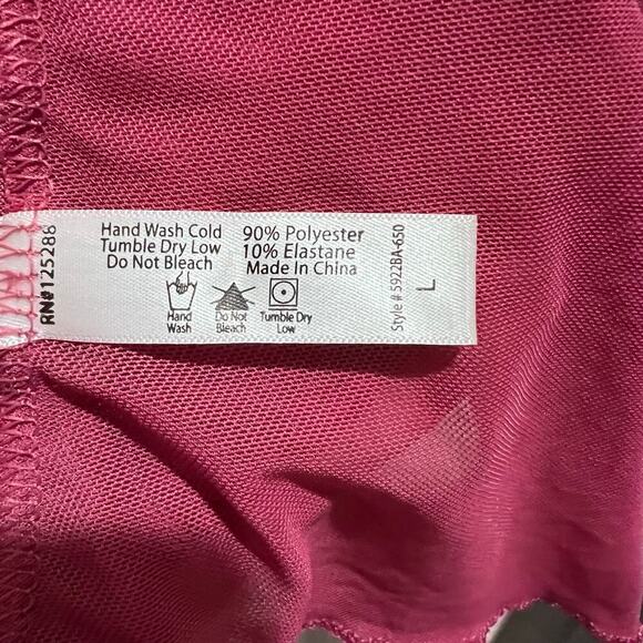 Women’s Babydoll Lace Front Clasp Mauve Lingerie Size Large Intimates Sexy - Picture 6 of 7